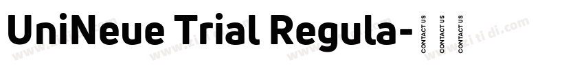 UniNeue Trial Regula字体转换